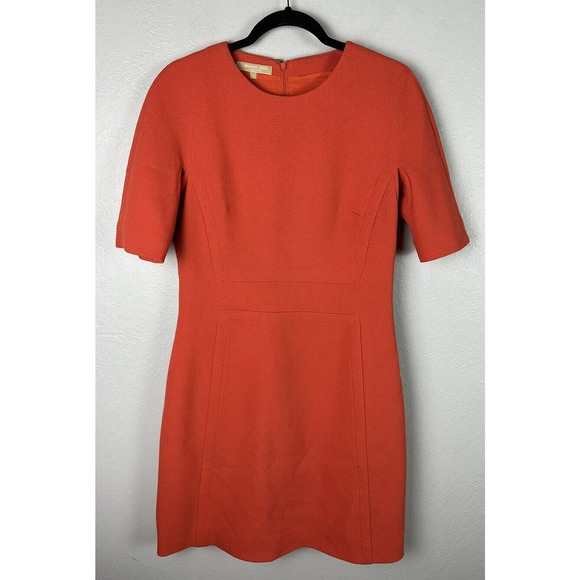 Michael Kors Italy Orange Sheath Dress Wool Size 10 - Picture 1 of 4